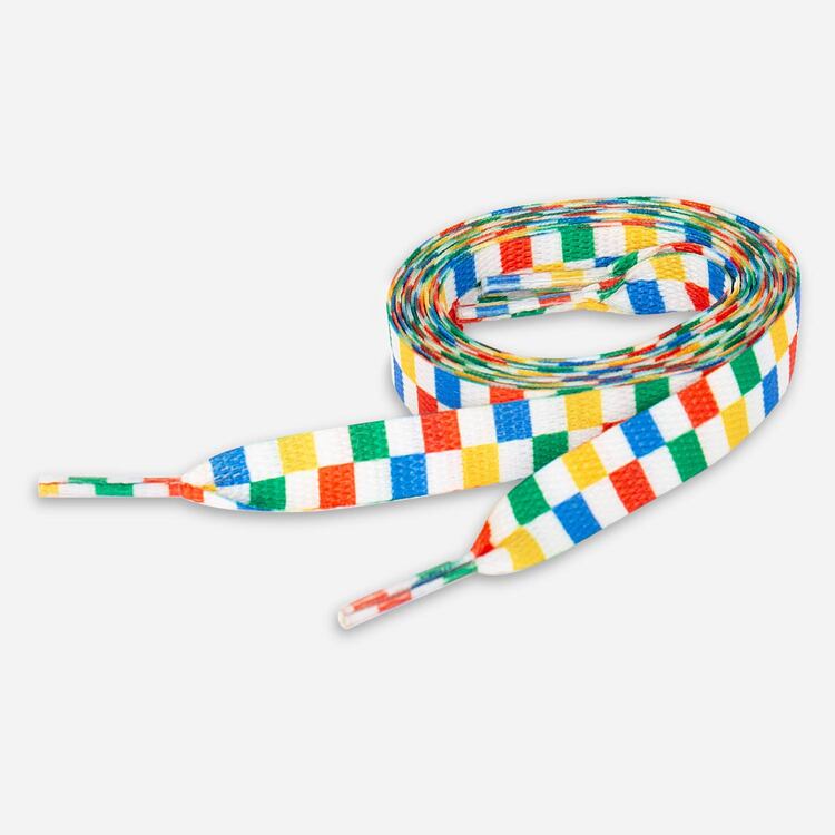 Google Striped Shoelaces Black