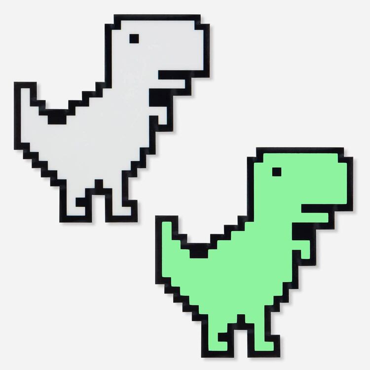Chrome Dino Keychain