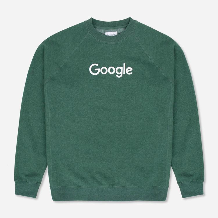 Review of Google Crewneck Sweatshirt Green $55.00