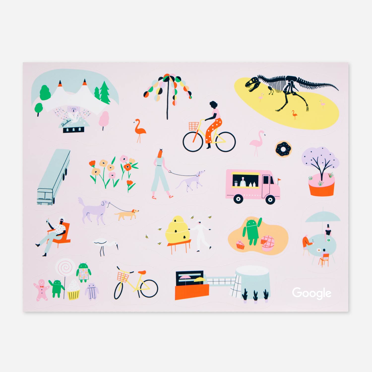 Harmonisch lid Een zin Google Mural Sticker Sheet