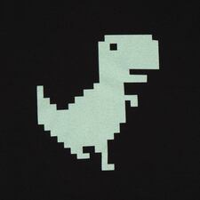 Chrome Dino Glow-in-the-Dark Sticker